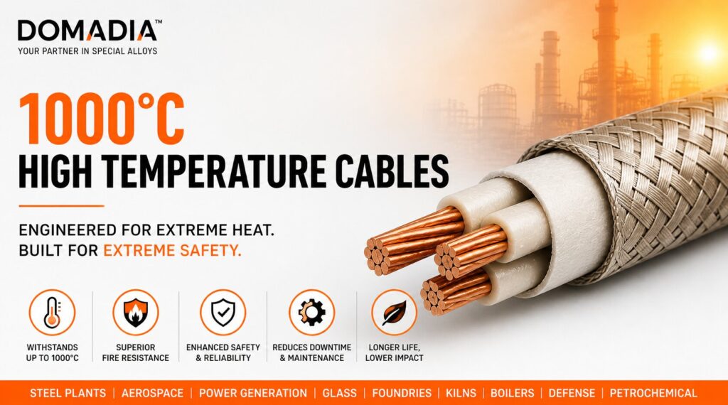 1000°C High Temperature Cables – 7 Powerful Reasons They Ensure Extreme Safety | DOMADIA™ 2 1000°C High Temperature Cables
