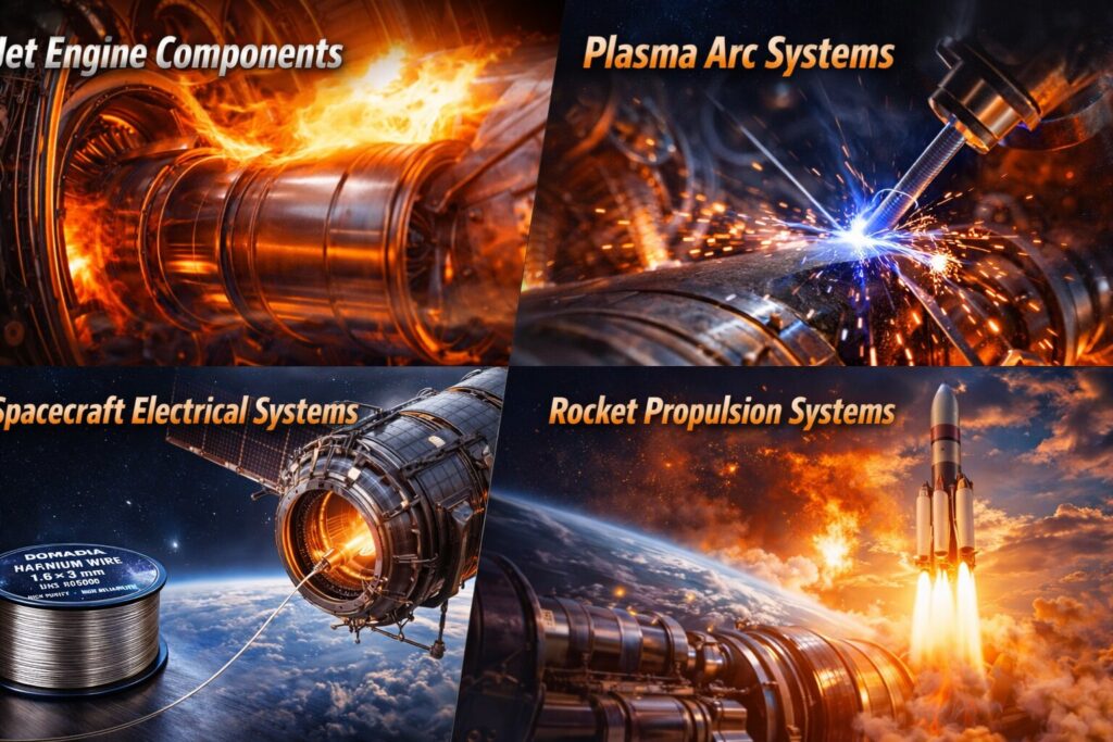 Hafnium Wire 1.6×3 mm 5 Powerful High-Temperature Aerospace Applications | DOMADIA™ 3 Aerospace applications of Hafnium Wire
