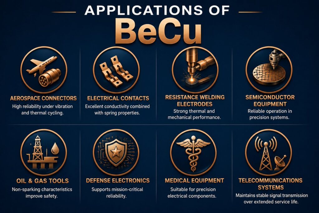 BeCu vs Copper Alloys: 7 Powerful Reasons Engineers Choose It for Critical Applications 4 Applications of BeCu Industry Overview