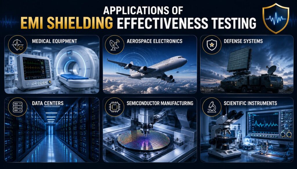 EMI Shielding Testing Guide: 7 Powerful dB Facts Explained (UNS N14080) 4 Applications of EMI shielding testing