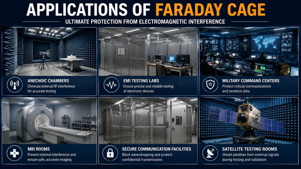 Faraday Fabric vs Faraday Cage: 7 Powerful Differences That Matter in EMI Shielding 5 Applications of Faraday cages