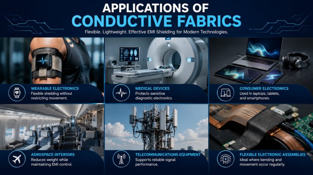 Conductive Fabrics Shielding: 7 Powerful Insights vs Metal Shielding 4 Applications of conductive fabrics