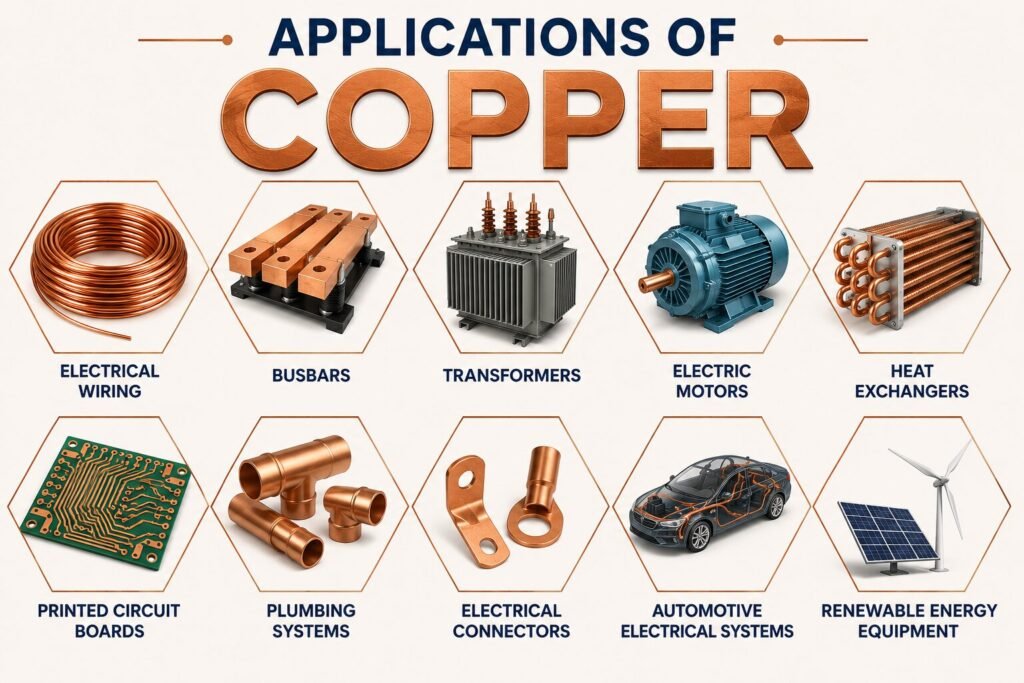 Tungsten vs Copper: Complete Comparison Guide for Engineers 4 Applications of copper in industry
