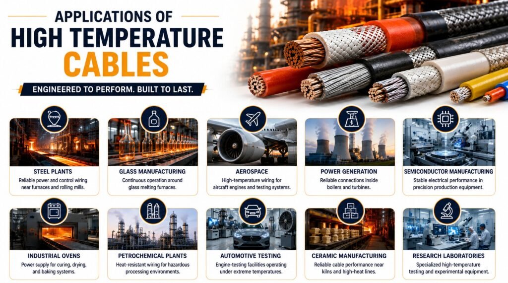 High Temperature Cable Life: 9 Powerful Facts That Determine How Long They Actually Last 3 Applications of high-temperature cables