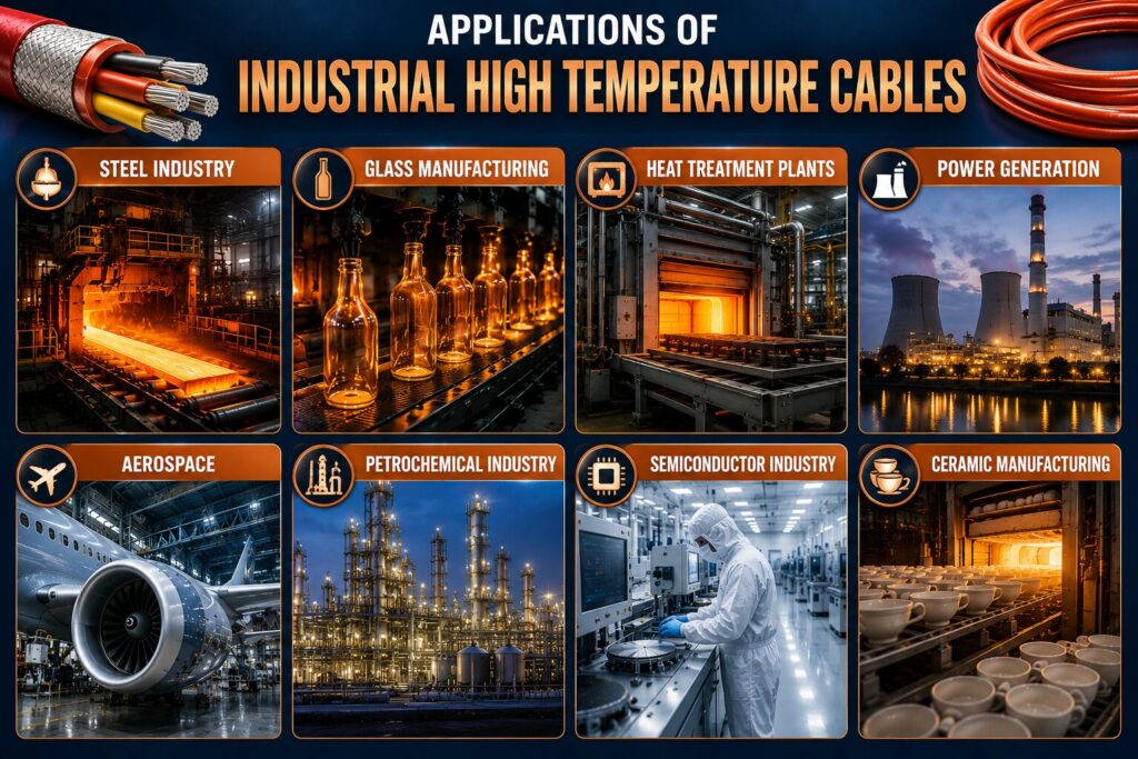 Industrial High Temperature Cables: Are They the Right Choice for Your Equipment? 2 Applications of industrial high temperature cables