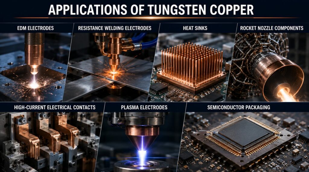 Tungsten Copper vs Silver Tungsten: 7 Powerful Differences That Impact Industrial Performance 3 Applications of tungsten copper elements