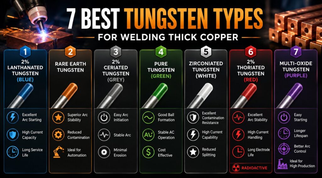 Best Tungsten Types for Welding Thick Copper: 7 Powerful Choices for Superior Performance 2 Best Tungsten Types