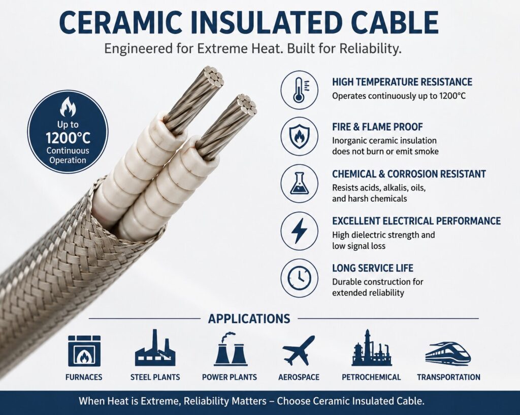 Ceramic Insulated Cable vs Fibreglass Cable: 7 Powerful Differences That Matter 2 Ceramic insulated cable