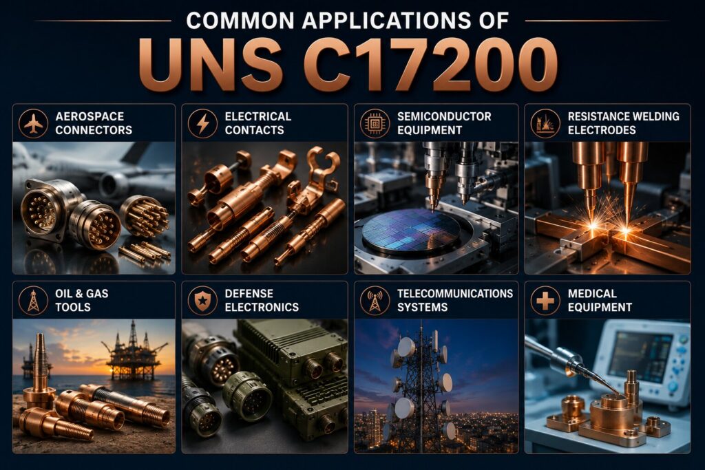 Beryllium Copper Safety: 7 Reassuring Facts About UNS C17200 4 Common applications of UNS C17200 materials