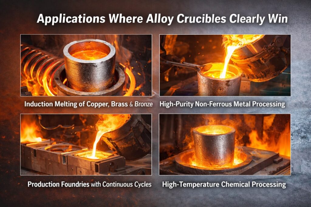 Crucible Alloy vs Ceramic Crucible (UNS N07718): Which Truly Survives Real Heat? 2 Crucible Alloy vs Ceramic Crucible
