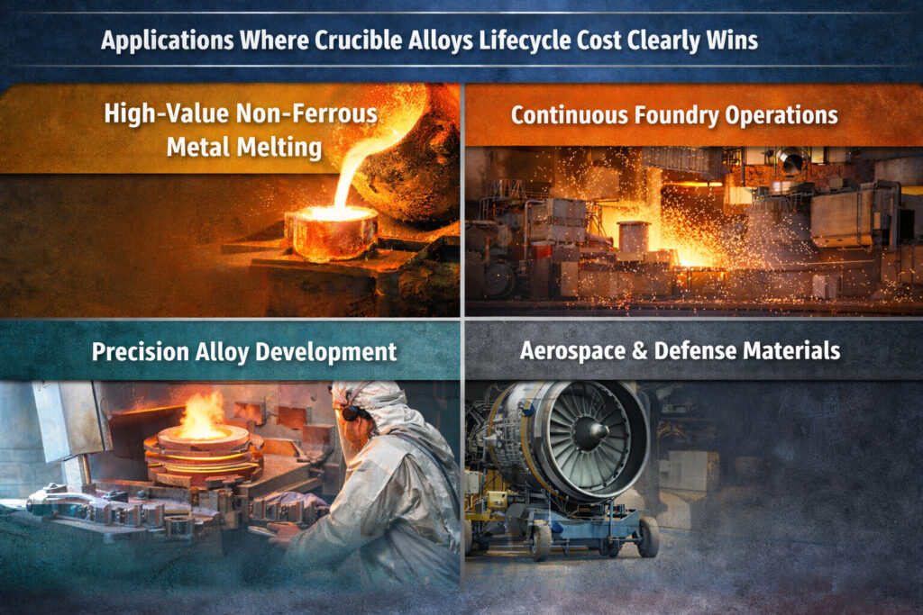 Crucible Alloys Lifecycle Cost vs Graphite Crucibles: Lifecycle Cost Tells a Different Story 2 Crucible Alloys Lifecycle Cost