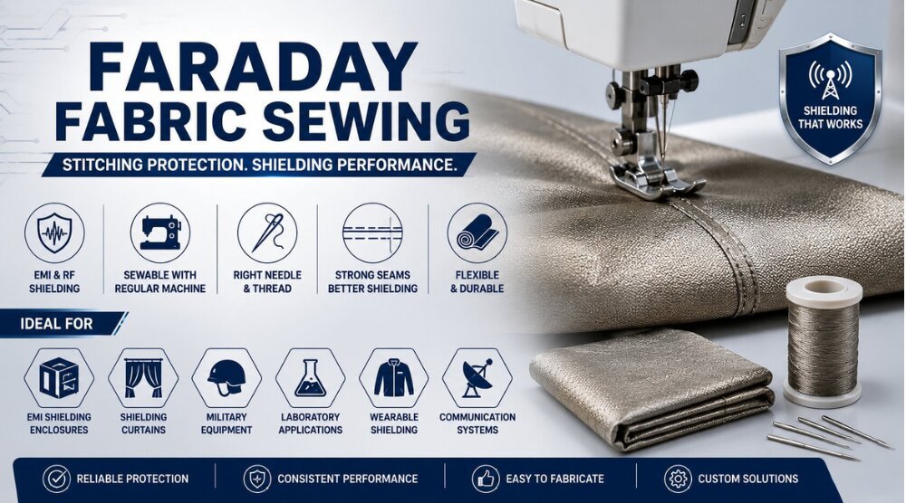 Faraday Fabric Sewing: 9 Proven Tips for Using a Regular Sewing Machine 2 Faraday Fabric Sewing