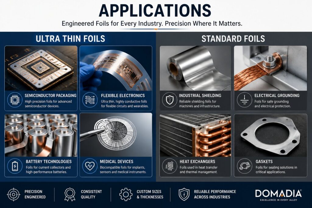 Ultra Thin Foils Performance: 7 Powerful Advantages Revealed 3 Foil applications for diverse industries