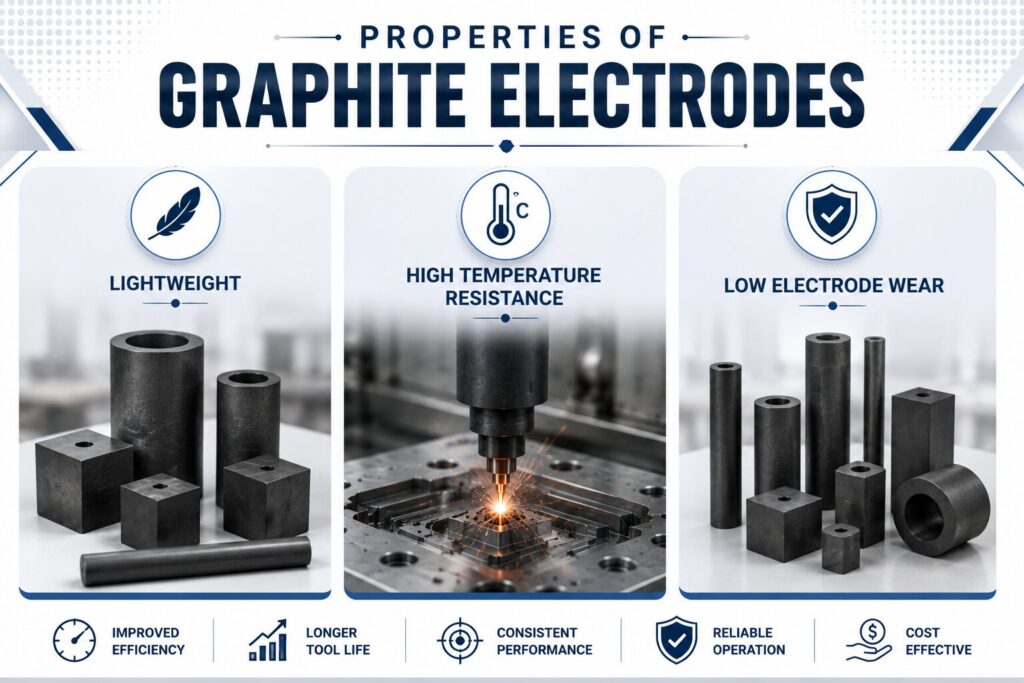 EDM Electrode Materials Comparison: 7 Powerful Differences That Impact Machining Performance 3 Graphite electrodes properties