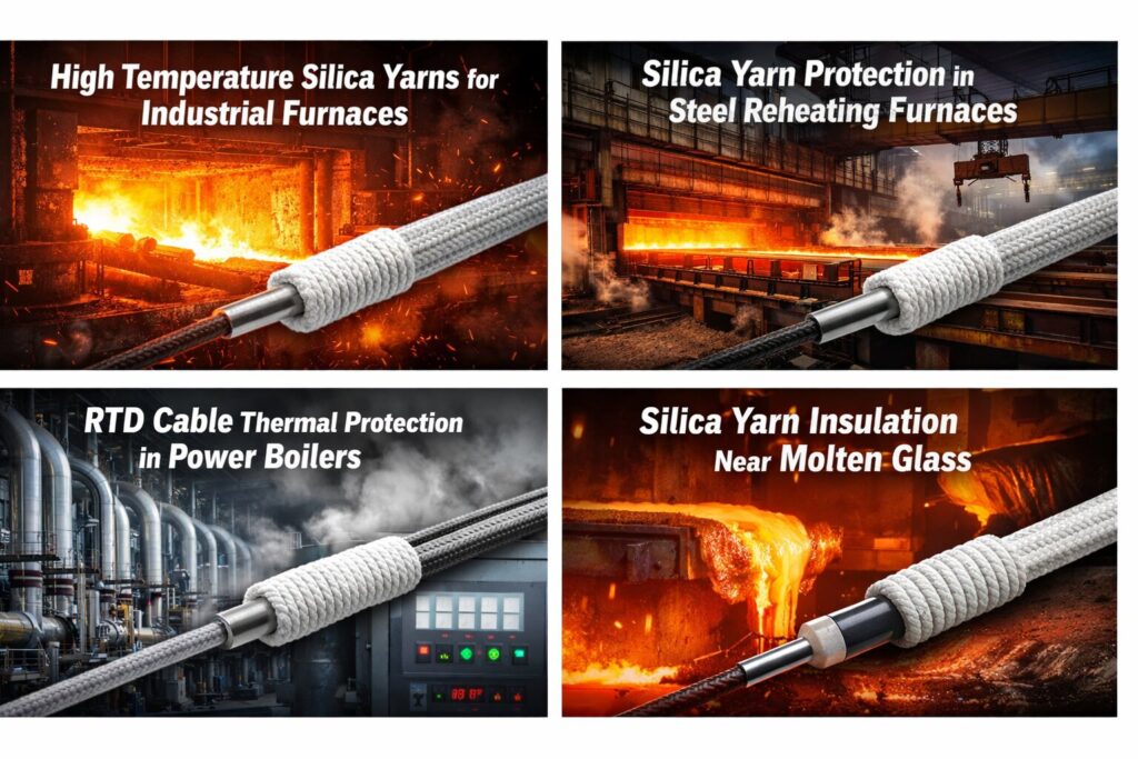 High Temperature Silica Yarns for RTD Cables (1000°C) | DOMADIA™ 2 High Temperature Silica Yarns
