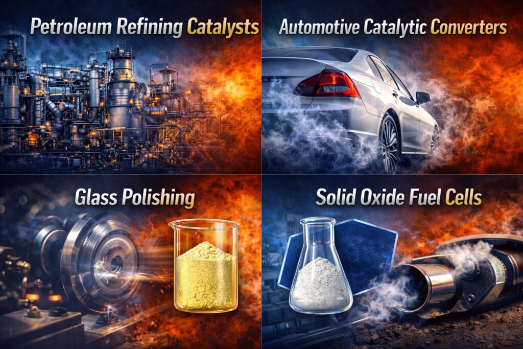 Lanthanum Cerium Catalysts: 6 Powerful Industrial Catalyst Differences | DOMADIA™ 3 Industrial applications of lanthanum and cerium