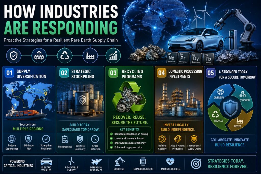 Rare Earth Supply Chain Challenges 2026: 7 Critical Risks Reshaping Global Industries 4 Industry strategies for resilient supply chains