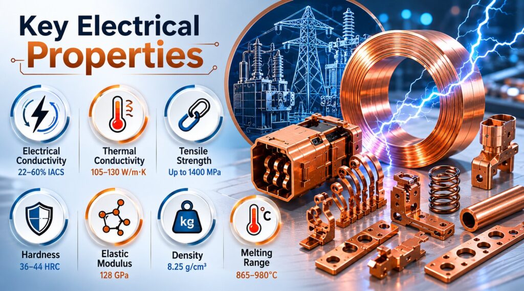 Beryllium Copper Electrical Performance Analysis: 7 Powerful Insights (UNS C17200) 4 Key properties of copper alloys-1