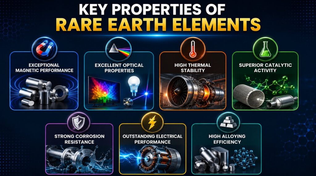 Rare Earth Elements Uses: 11 Powerful Ways They Shape Everyday Products 3 Key properties of rare earth elements