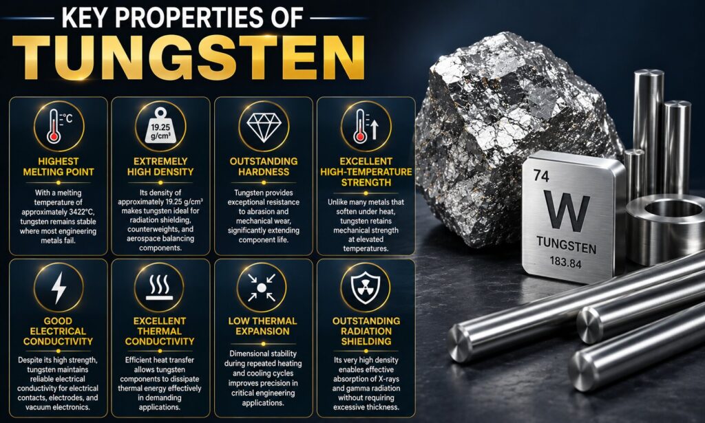 Why Tungsten Expensive? 9 Powerful Reasons That Make It Worth Every Rupee 3 Key tungsten properties