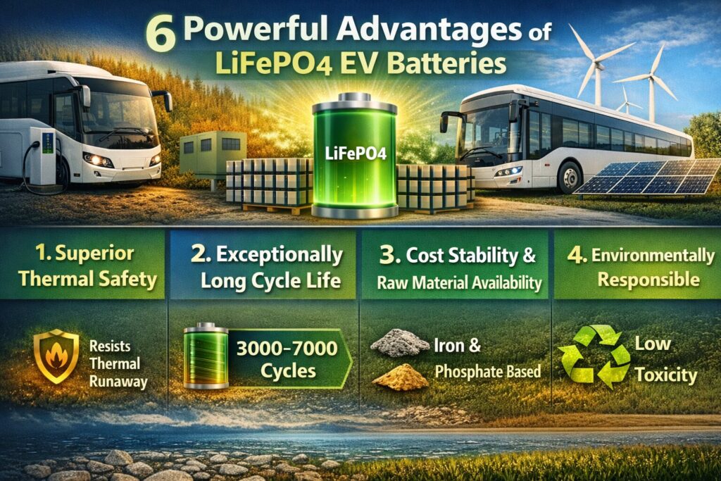 LiFePO4 EV Batteries – 6 Powerful Advantages Over Traditional Lithium Chemistries | DOMADIA™ 2 LiFePO4 EV-batteries