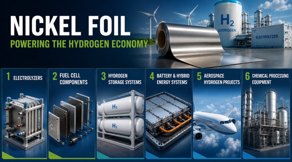 UNS N02200 Nickel Foil: 7 Powerful Applications in the Hydrogen Economy 2 Major Applications of Nickel Foil in the Hydrogen Economy