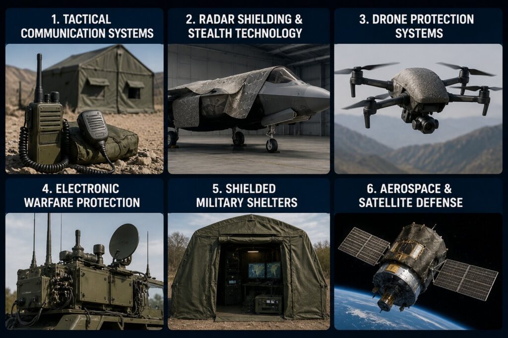 Military Shielding Fabrics: 7 Powerful Ways DOMADIA™ Protects Modern Defense Systems 3 Military technology applications