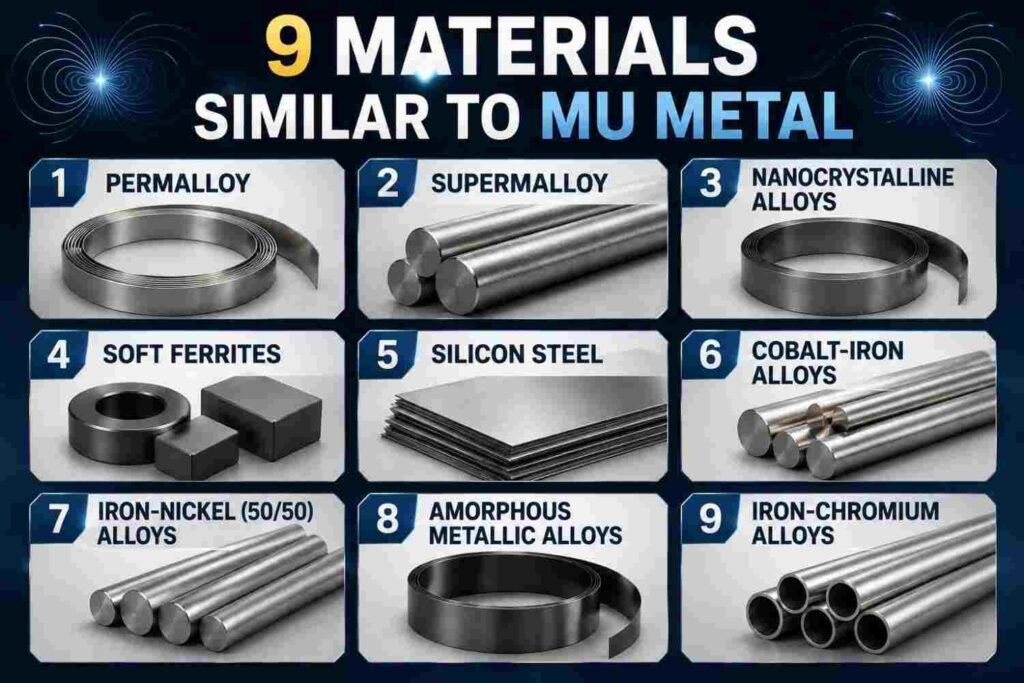 What Materials Are Similar to Mu Metal? 9 Powerful Alternatives for Magnetic Shielding 2 Nine Materials Similar to Mu Metal