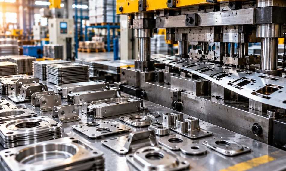 Home 7 Custom Stamped Components – Precision metal stamping equipment producing custom industrial sheet metal parts