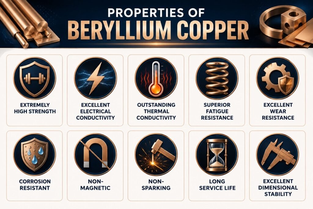 Why Is Beryllium Copper So Expensive? 9 Powerful Reasons Why UNS C17200 Is Worth Every Dollar 3 Properties of beryllium copper alloy