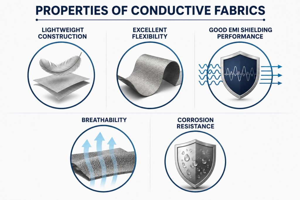 Conductive Fabrics Shielding: 7 Powerful Insights vs Metal Shielding 3 Properties of conductive fabrics