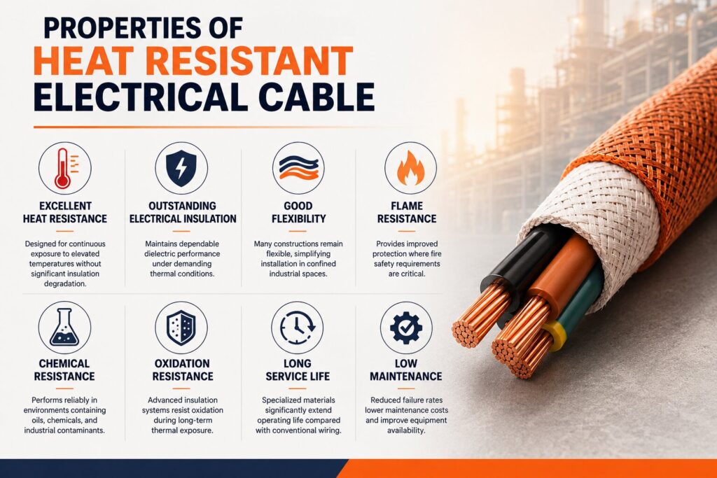 High Temperature Wire: 9 Powerful Ways It Beats Regular Wires 3 Properties of heat-resistant electrical cable