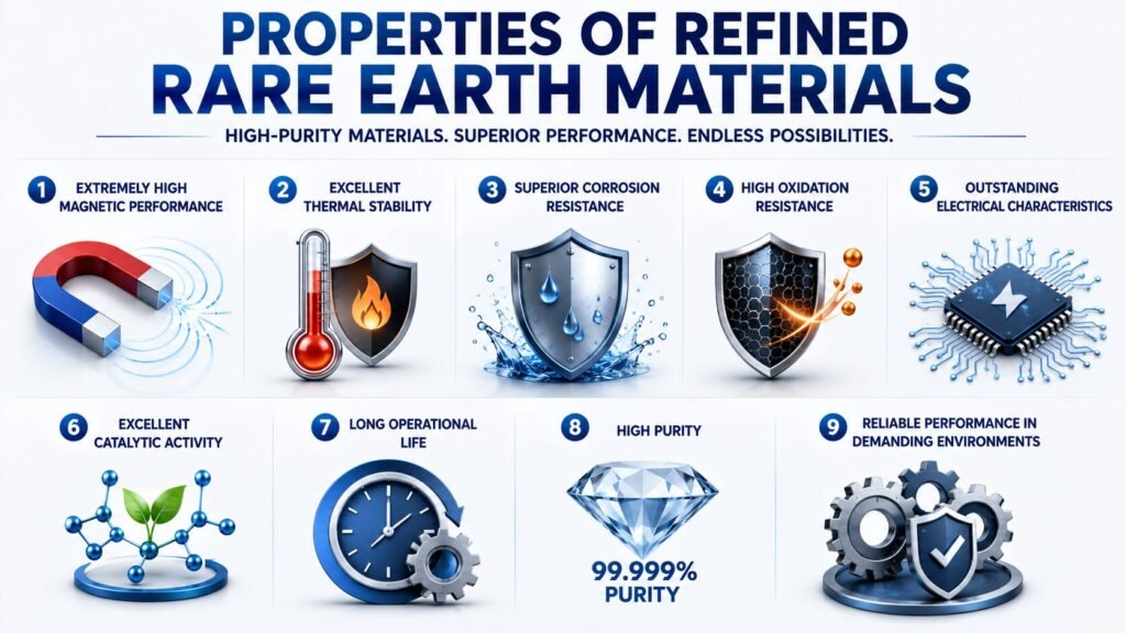 How Do Rare Earth Elements Get Refined After Mining? 9 Powerful Steps in the Rare Earth Refining Process 3 Properties of refined rare earth materials