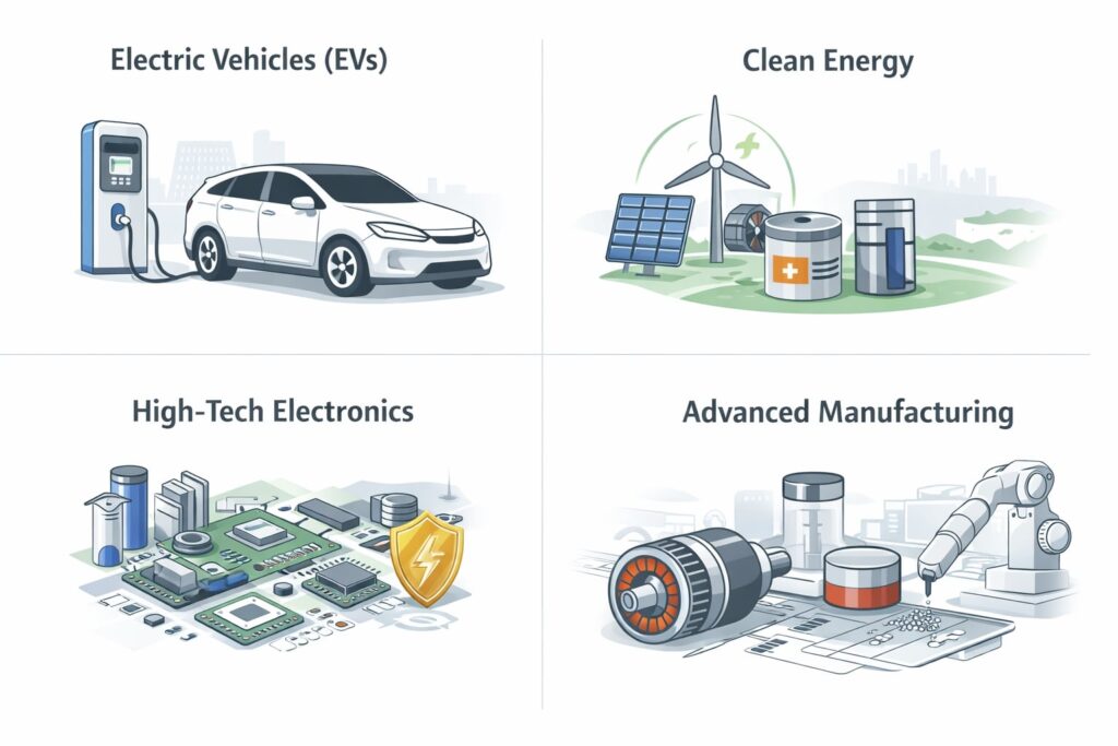 Rare Earth Powder Driving the Clean Tech & EV Revolution 2 Rare Earth Powder