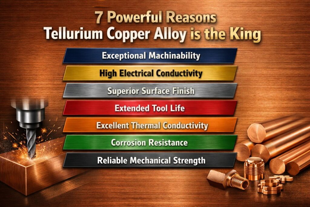 Tellurium Copper Alloy – 7 Powerful Reasons UNS C14500 Is the King of Machinable Copper Alloys | DOMADIA™ 2 Tellurium Copper Alloy