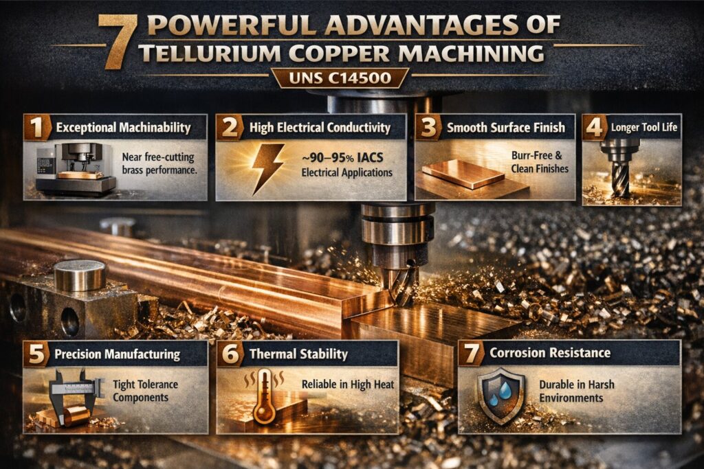 Tellurium Copper Machining: 7 Powerful Advantages in High-Precision Machining | UNS C14500 2 Tellurium Copper Machining