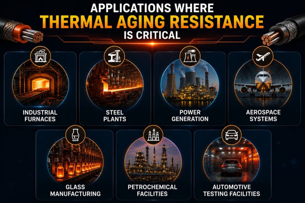 Thermal Aging Cables: 7 Powerful Effects on High Temperature Cable Life 4 Thermal aging resistance applications