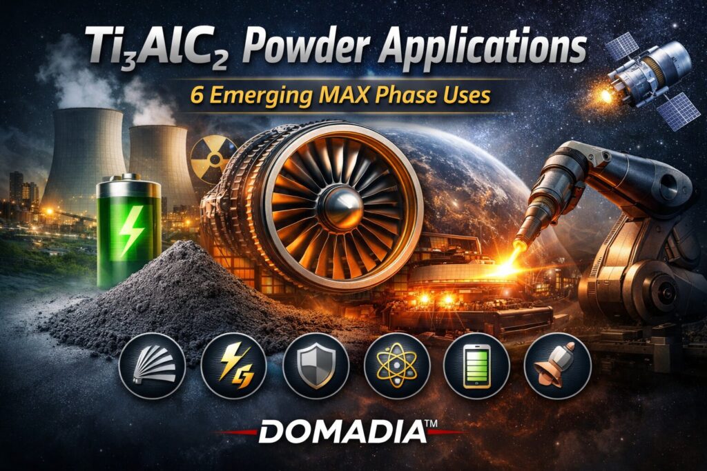 Titanium Aluminum Carbide Powder Applications – 6 Powerful MAX Phase Uses | DOMADIA™ 2 Titanium Aluminum Carbide Powder Applications