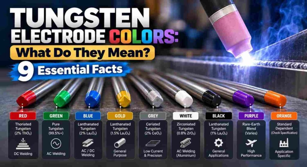 Tungsten Electrode Colors: What Do They Mean? 9 Essential Facts 2 Tungsten Electrode Colors