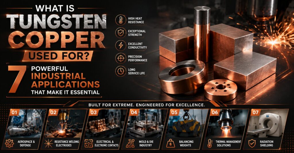 What Is Tungsten Copper Used For? 7 Powerful Industrial Applications That Make It Essential 3 Tungsten copper engineered for excellence
