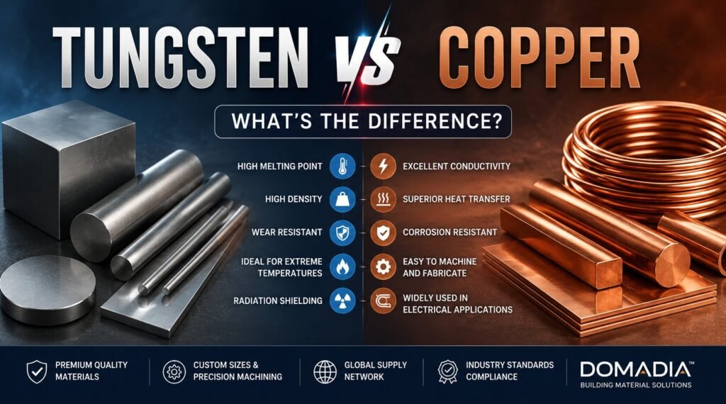 Tungsten vs Copper: Complete Comparison Guide for Engineers 2 Tungsten vs copper material comparison