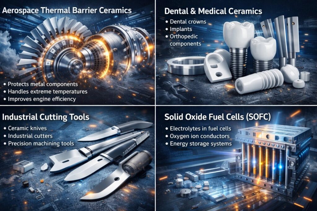 Zirconium Oxide 99.9% Purity – 7 Powerful Industrial Applications in Advanced Ceramics (ZrO₂) 4 Zirconium oxide in advanced ceramics-2