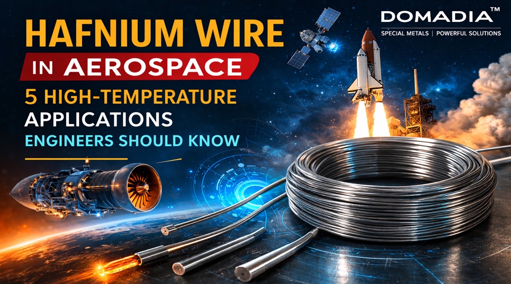 Hafnium Wire Aerospace – 5 Powerful High-Temperature Applications Engineers Should Know | DOMADIA™ 1 Hafnium Wire Aerospace – 5 Powerful High-Temperature Applications Engineers Should Know | DOMADIA™