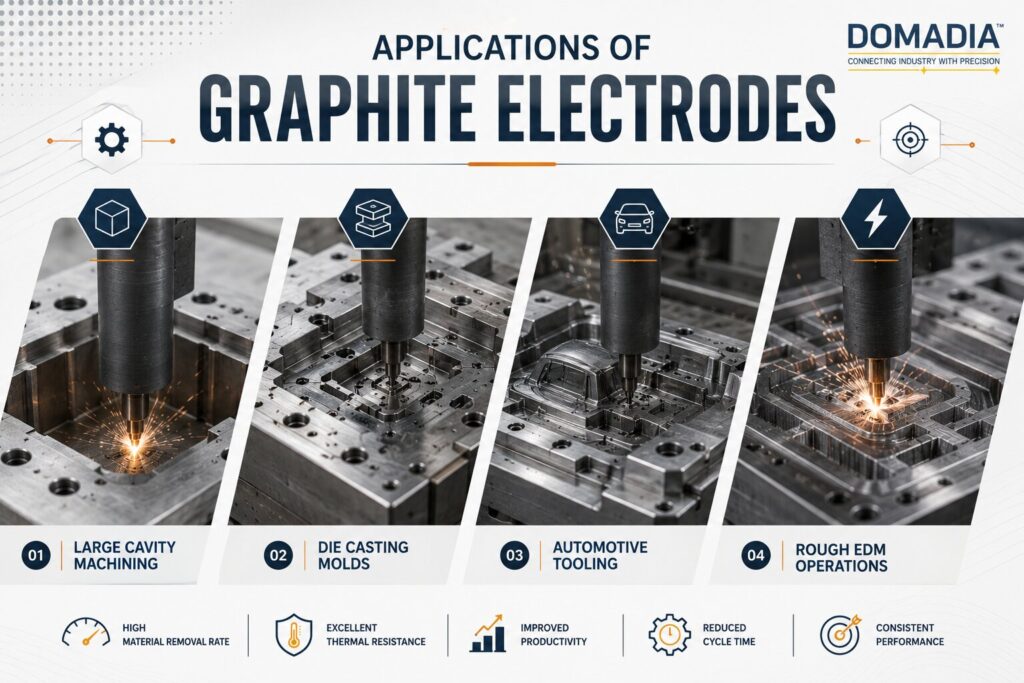 EDM Electrode Materials Comparison: 7 Powerful Differences That Impact Machining Performance 6 Applications of graphite electrodes