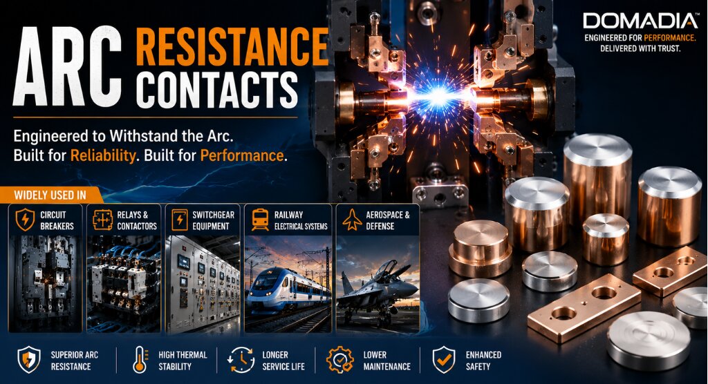 Arc Resistance Contacts: 7 Powerful Ways DOMADIA™ Improves Electrical Reliability 1 Arc Resistance Contacts: 7 Powerful Ways DOMADIA™ Improves Electrical Reliability