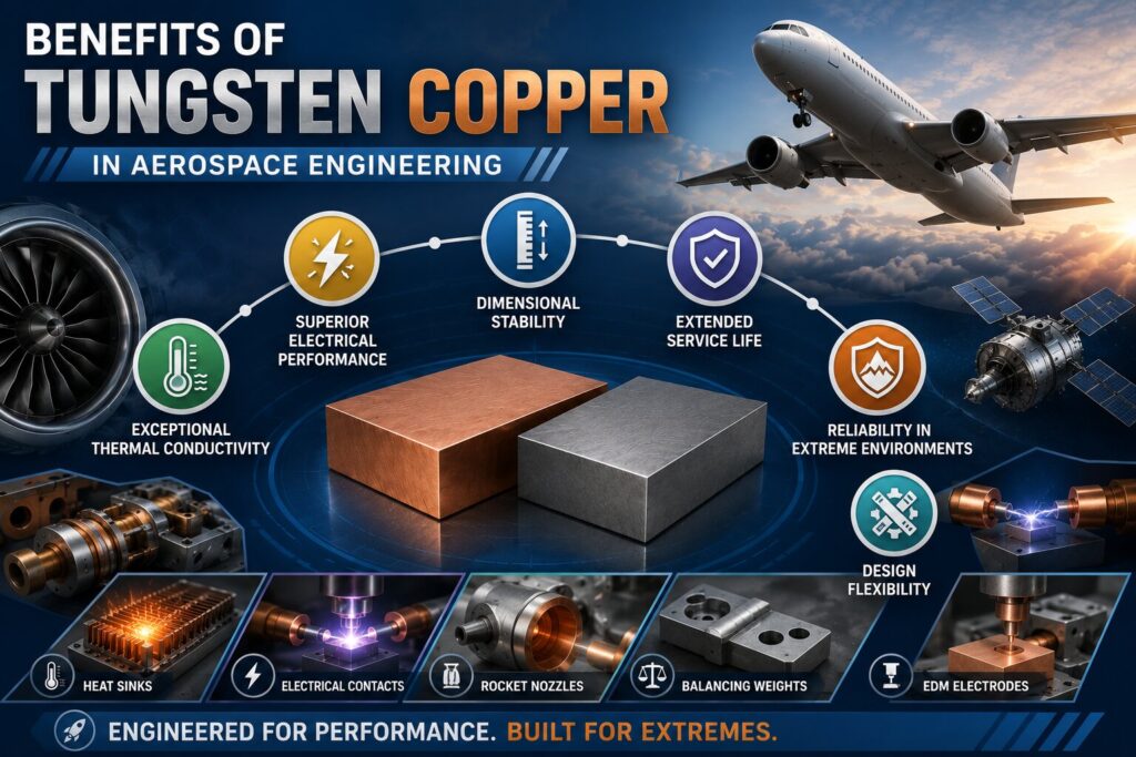Aerospace Applications of Tungsten Copper: The Material Powering Modern Flight and Space Technology 4 Benefits of Tungsten Copper in Aerospace Engineering