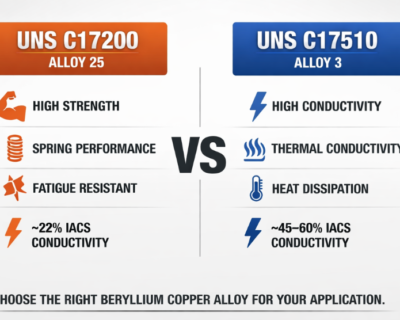 Beryllium Copper Selection: UNS C17200 vs C17510 for Electrical Performance 2 Beryllium Copper Selection: UNS C17200 vs C17510 for Electrical Performance