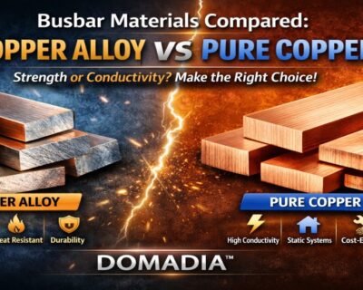 Busbar Materials Compared: Copper Alloy vs Pure Copper – 7 Powerful Truths for Smarter Power Systems | DOMADIA™ 2 Busbar Materials Compared: Copper Alloy vs Pure Copper – 7 Powerful Truths for Smarter Power Systems | DOMADIA™