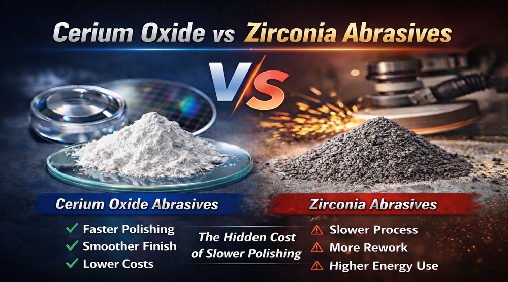 Cerium Oxide Polishing vs Zirconia Abrasives: The Hidden Cost of Slower Performance | DOMADIA™ 1 Cerium Oxide Polishing vs Zirconia Abrasives: The Hidden Cost of Slower Performance | DOMADIA™
