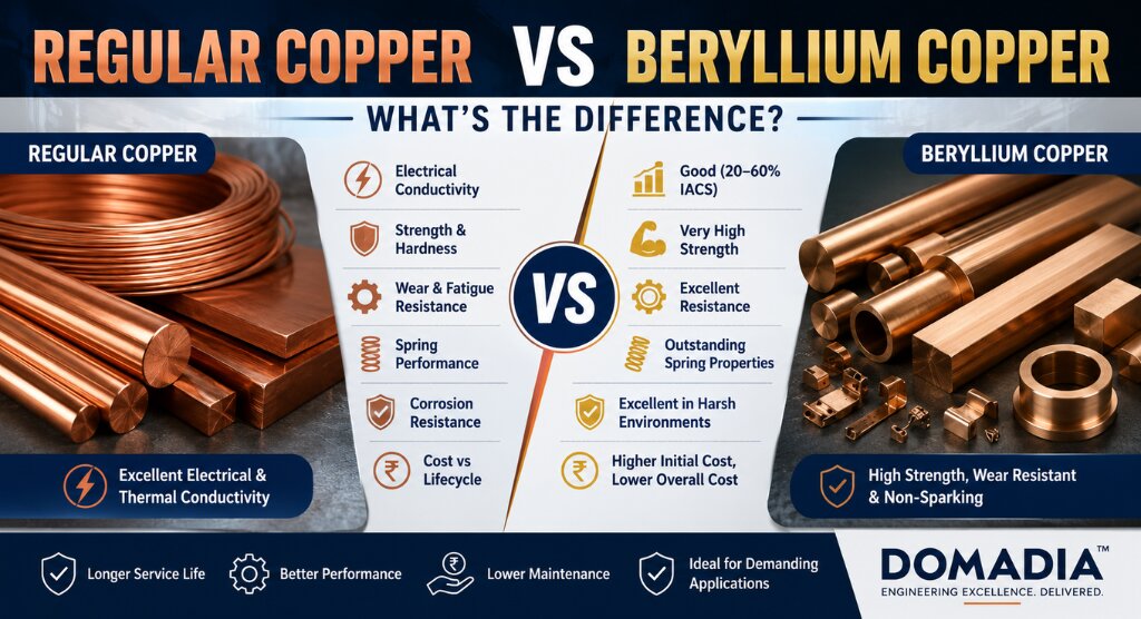 Regular Copper vs Beryllium Copper: 9 Powerful Differences Every Engineer Should Know 1 Regular Copper vs Beryllium Copper: 9 Powerful Differences Every Engineer Should Know